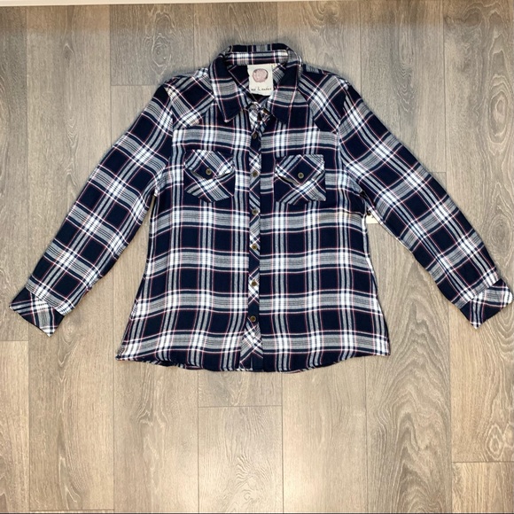Ash & Ember Avalon Button Flannel Shirt Size L NWT - Picture 5 of 12